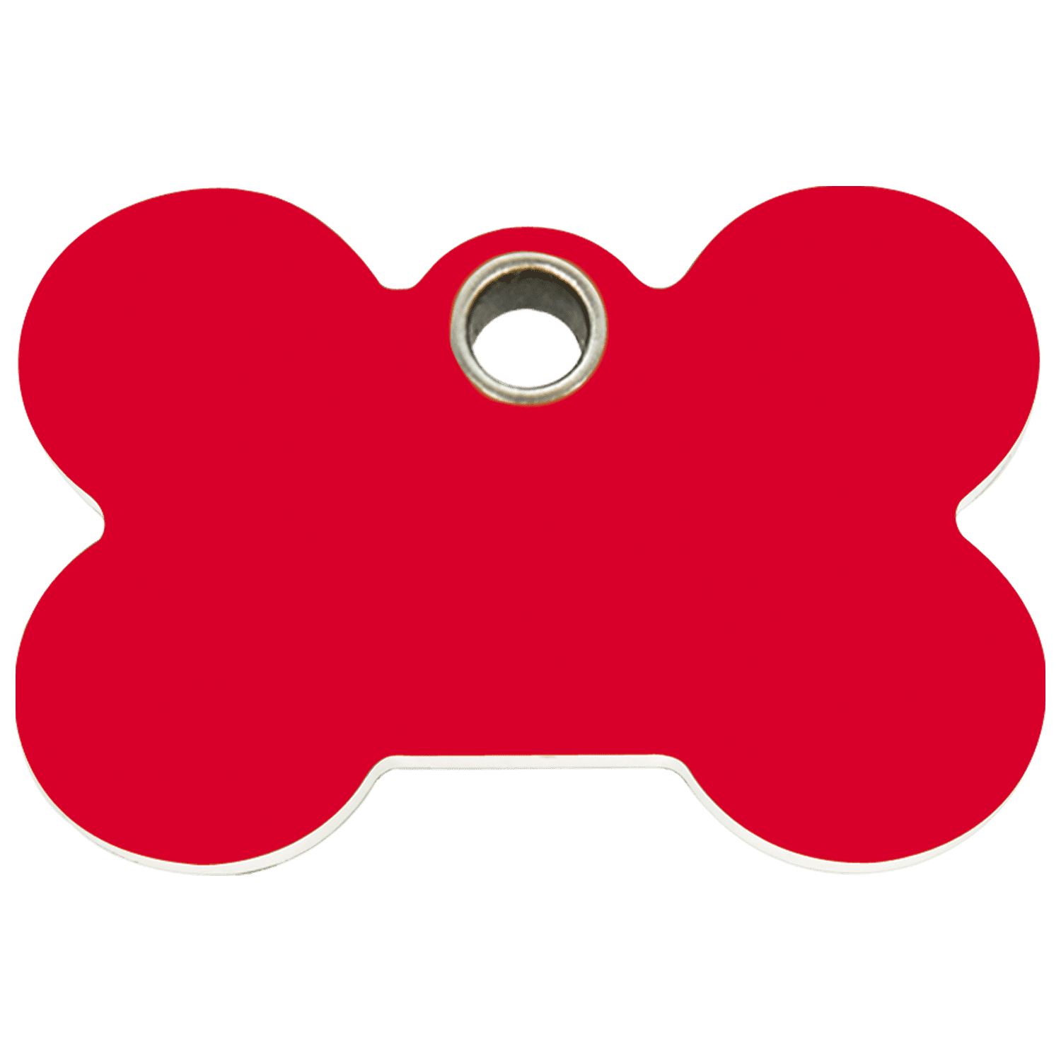 Vue avant - Médaille personnalisée pour chien Red Dingo Os Rouge Talla L - 04-BN-RE-LG
