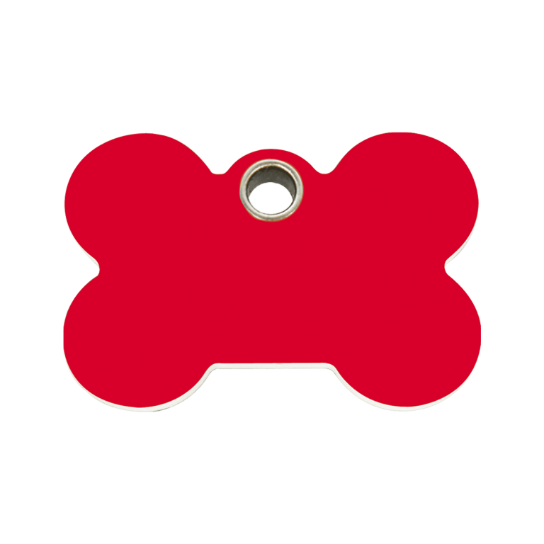 Vue avant - Médaille personnalisée pour chien Red Dingo Os Rouge Talla M - 04-BN-RE-ME