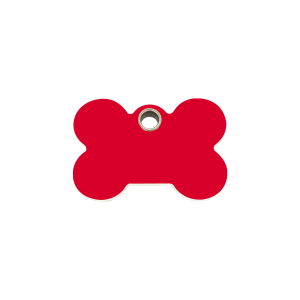 Placa para gato Hueso rojo plástico plano S