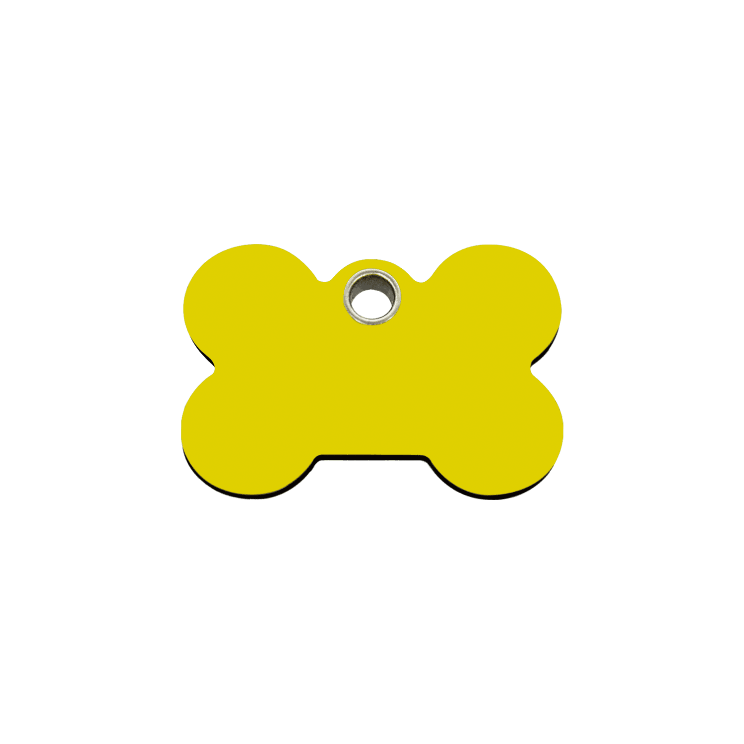 Vue avant - Médaille personnalisable pour chien/chat Red Dingo Os Jaune Talla S