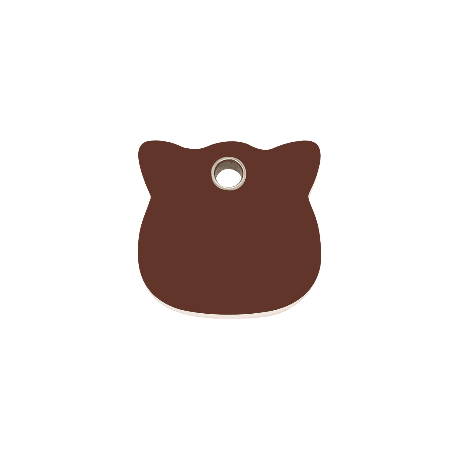 Vue avant - Médaille personnalisable Red Dingo pour chat - Tête de chat brun - Talla S