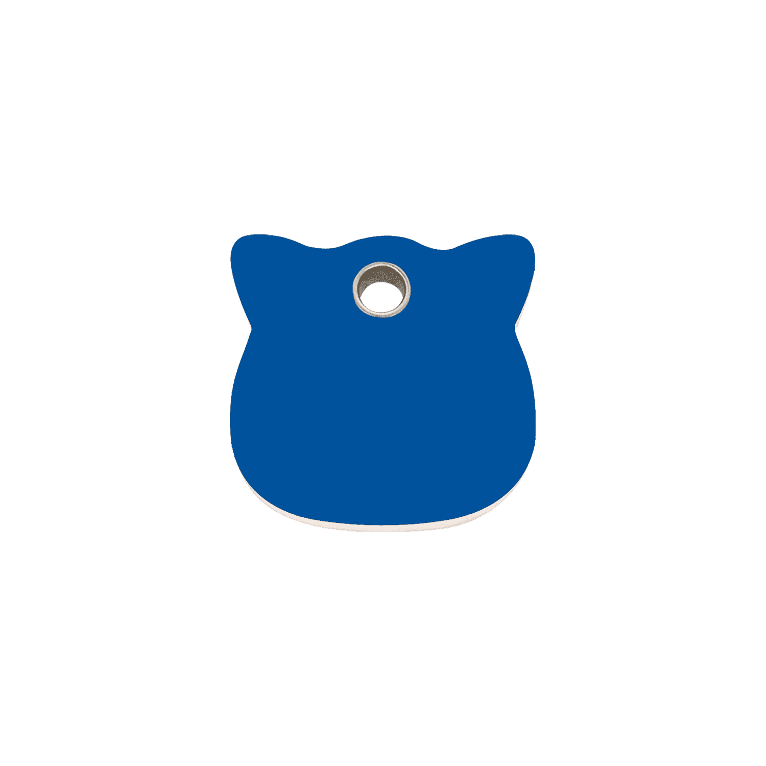 Vue avant - Médaille personnalisée pour chat Red Dingo - Plastique plat bleu foncé - Talla S