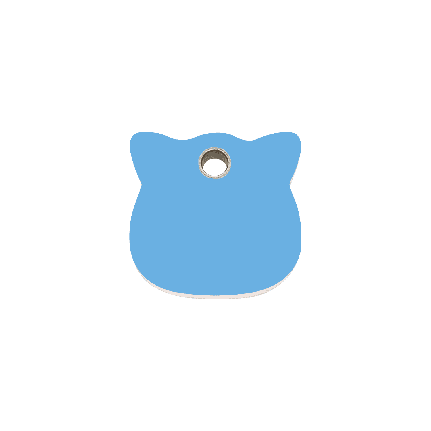 Vue avant - Médaille personnalisable pour chat Red Dingo - Plastique plat bleu clair - Talla S