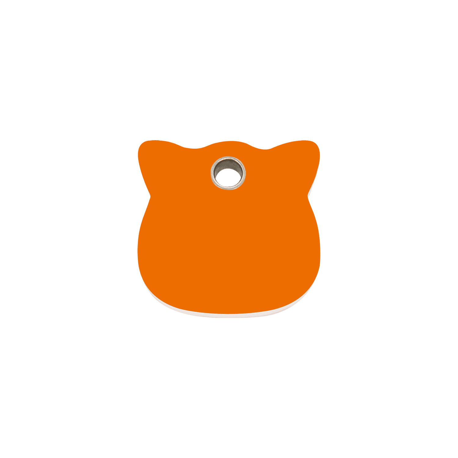 Vue avant - Médaille personnalisée pour chat Red Dingo - Plastique plat orange - Talla S - Gravure incluse