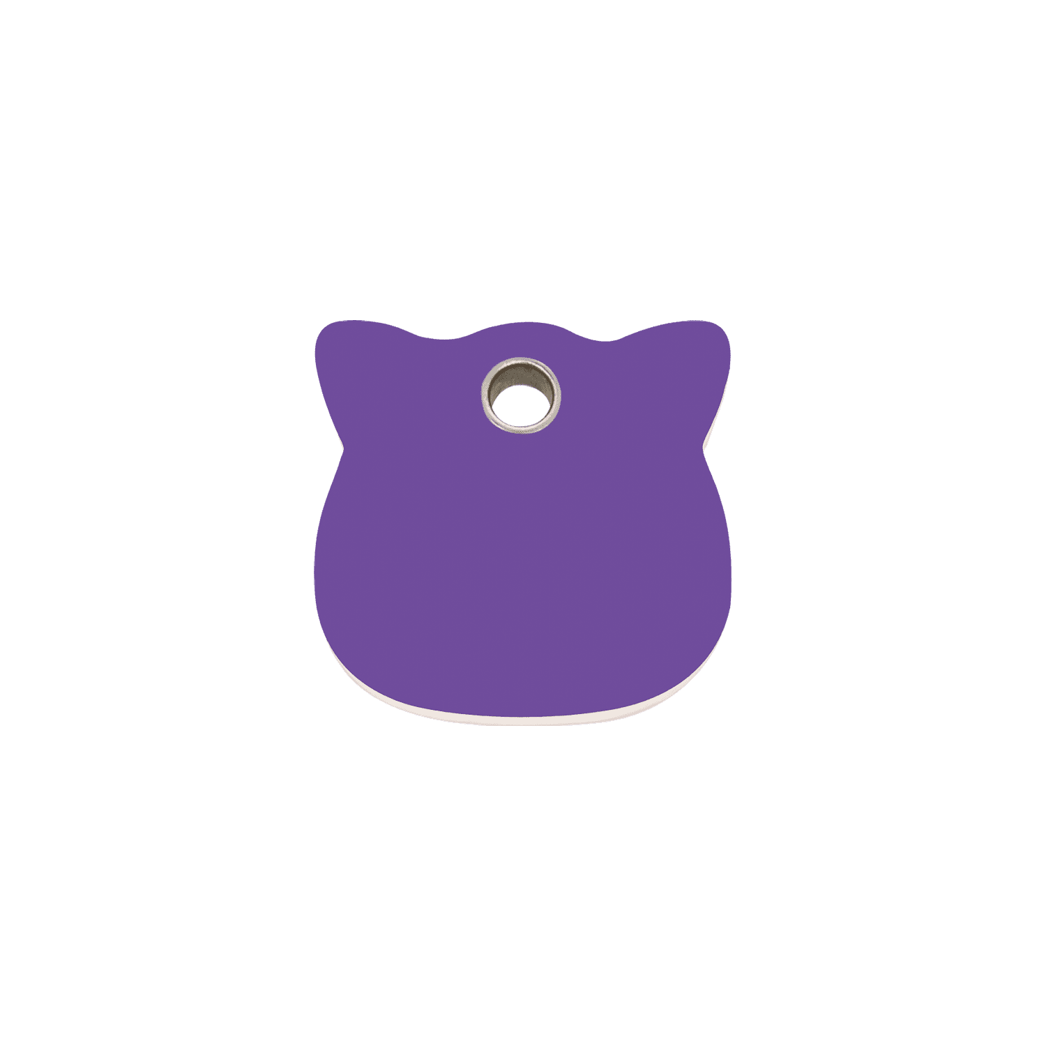 Vue avant - Médaille personnalisée pour chat Red Dingo violet - Gravure incluse - Talla S
