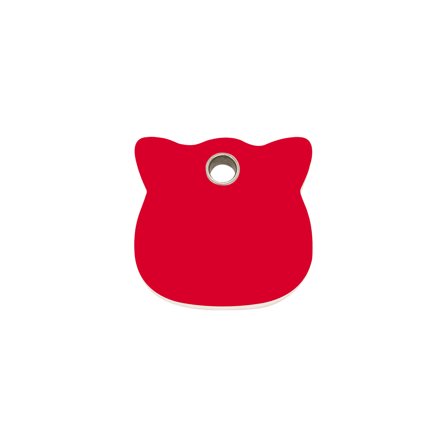 Vue avant - Médaille personnalisée pour chat Red Dingo - Plastique plat rouge - Talla S - Gravure incluse
