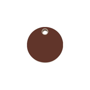 Placa para gato círculo plástico plano marrón pequeña