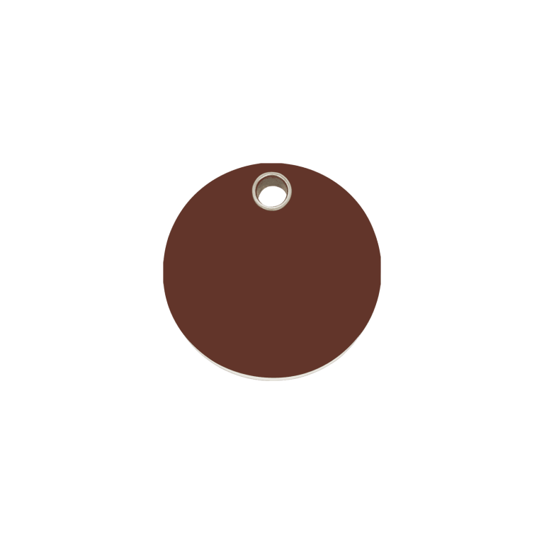 Vue avant - Médaille personnalisée pour chien/chat Red Dingo brun - Talla S - Plastique plat