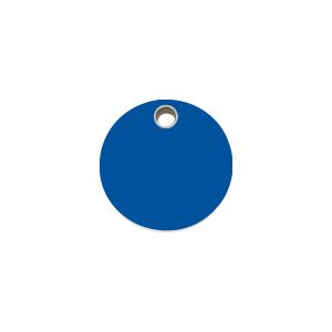 Placa para gato círculo plástico plano azul oscuro pequeña