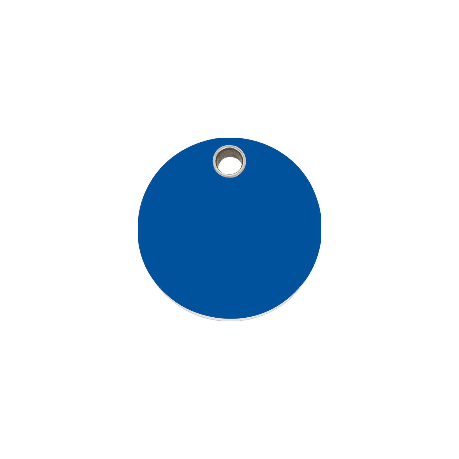 Vue avant - Médaille personnalisée pour chien/chat Red Dingo Plastique plat Cercle Bleu foncé - Talla S