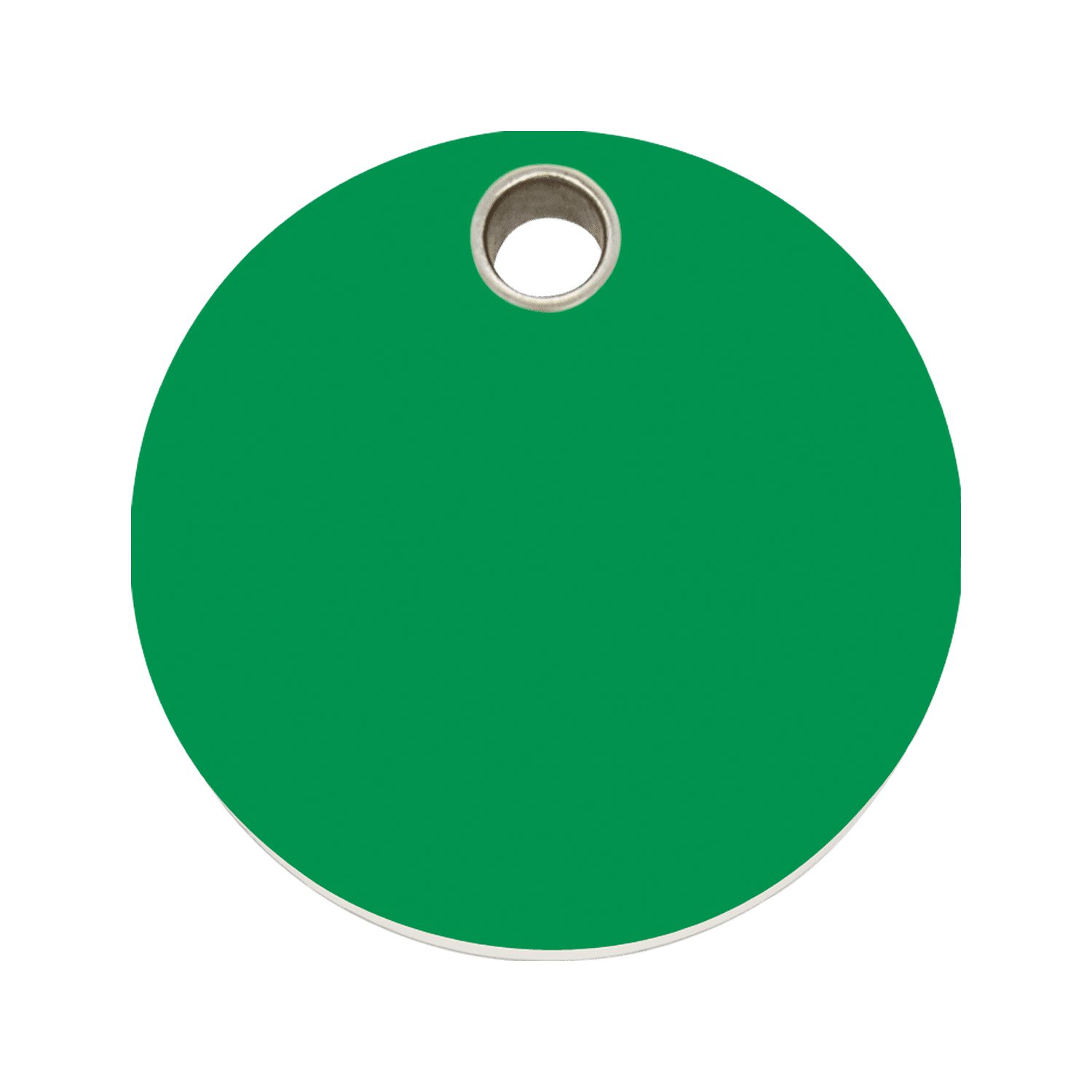 Vue avant - Médaille personnalisée pour chien - Red Dingo - Plastique plat vert - Talla L