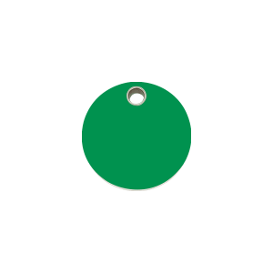 Placa para gato círculo plástico plano verde pequeña