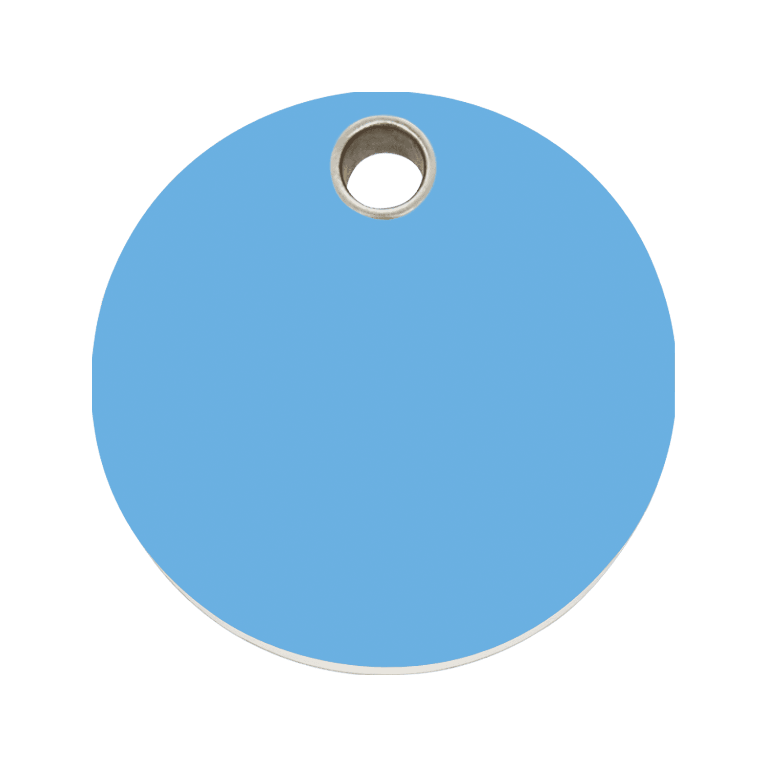 Vue avant - Médaille personnalisable pour chien Red Dingo Plastique plat Cercle Bleu clair Talla L