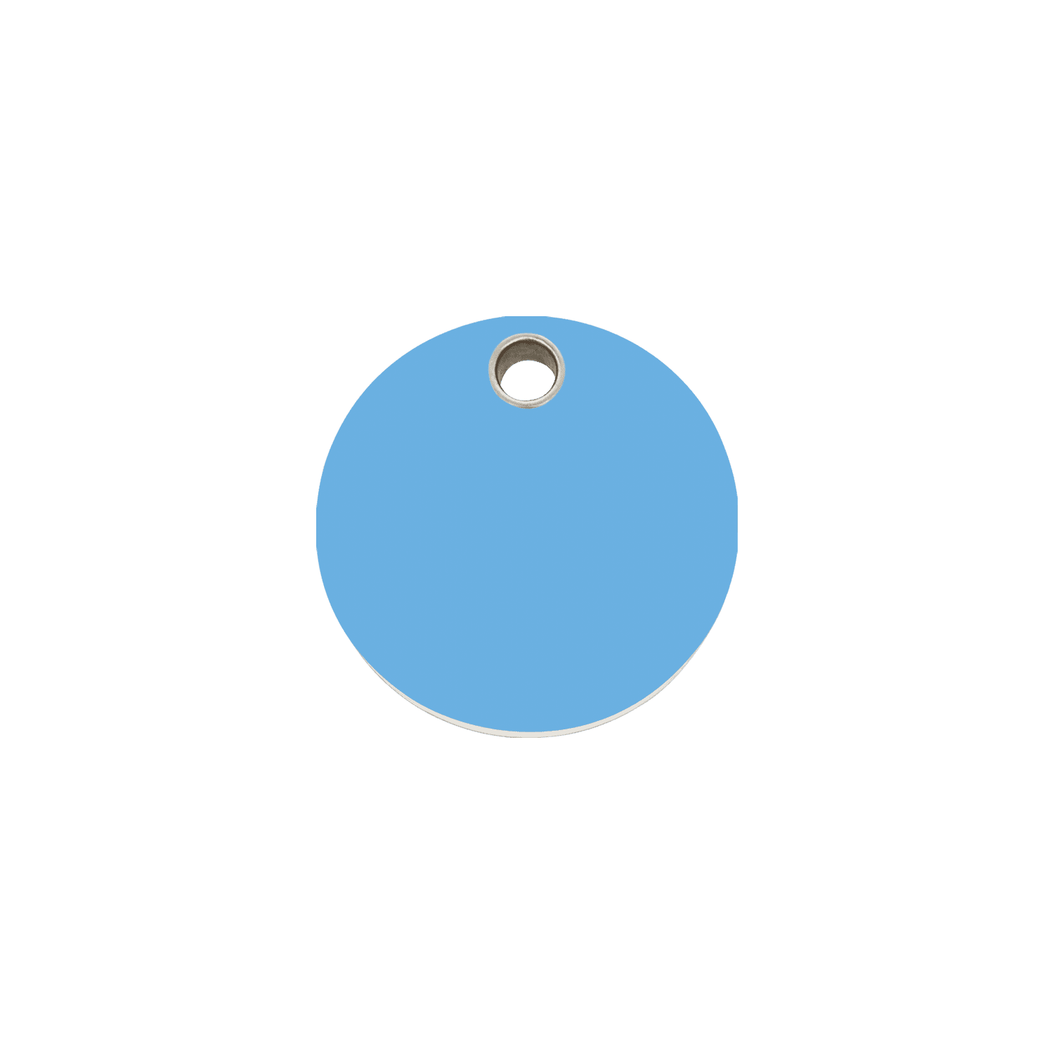 Vue avant - Médaille personnalisable pour chien/chat Red Dingo - Plastique plat bleu clair - Talla S - Réf : 04-CL-LB-SM