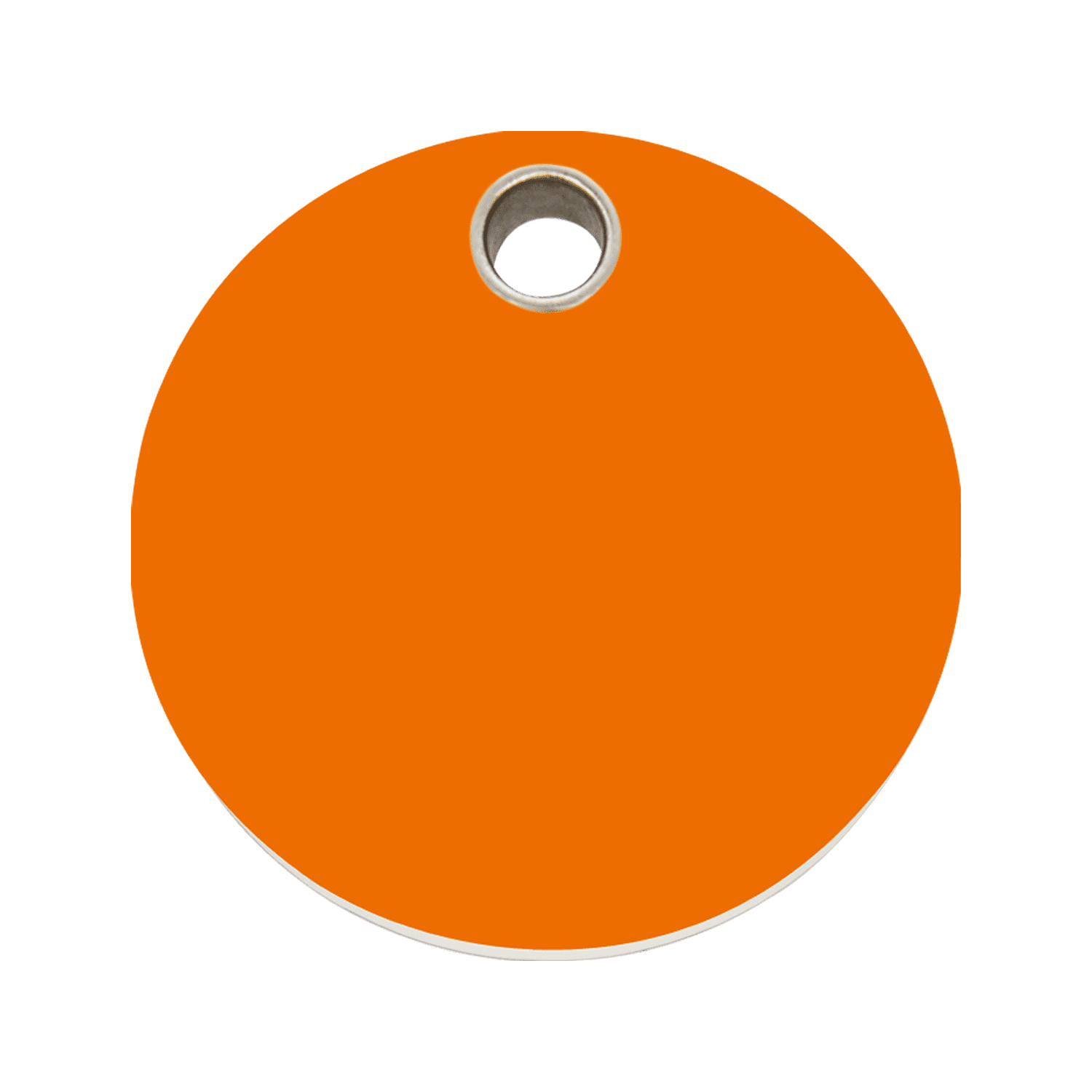 Vue avant - Médaille personnalisée pour chien Red Dingo Plastique plat Cercle Orange Talla L