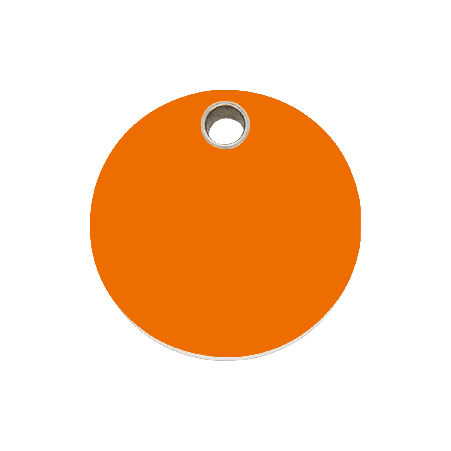 Vue avant - Médaille personnalisée pour chien Red Dingo Plastique plat Cercle Orange Talla M - 04-CL-OR-ME