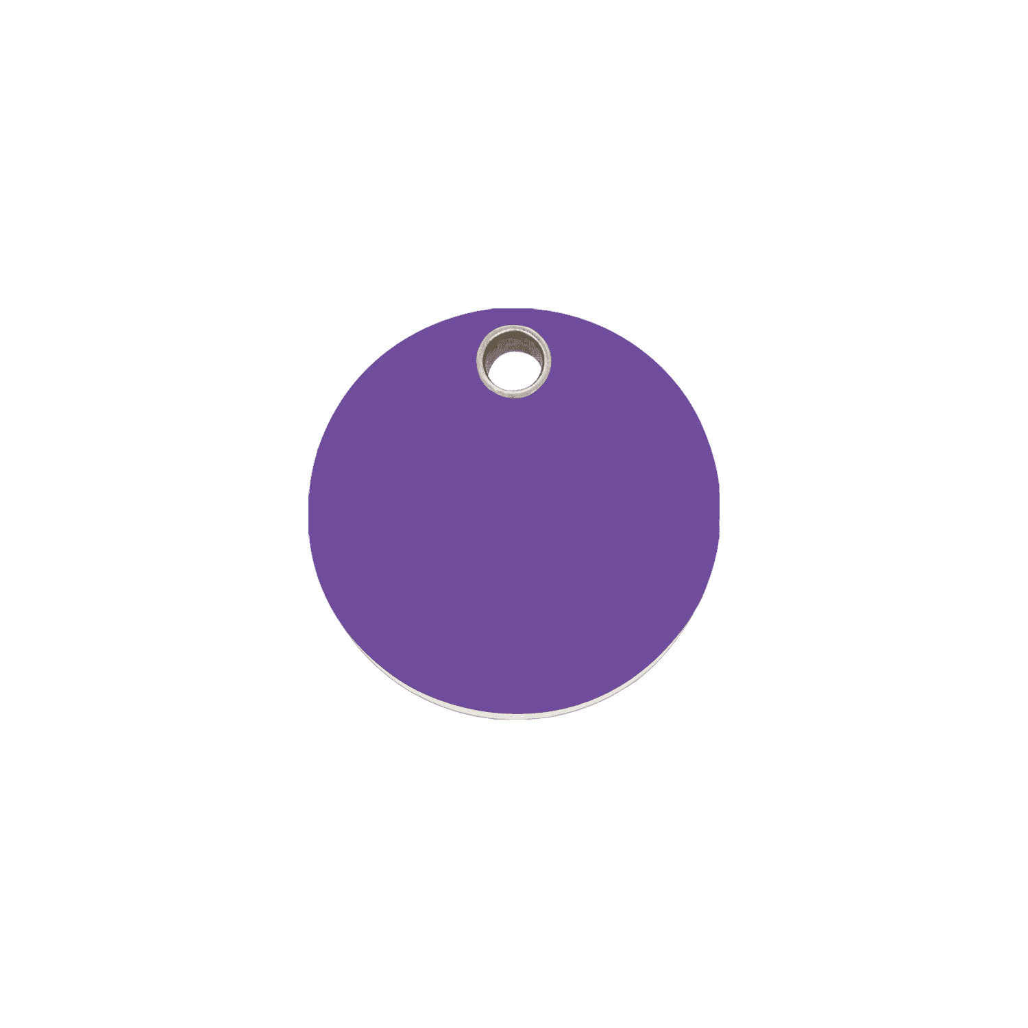 Vue avant - Médaille personnalisée pour chien/chat Red Dingo violet - Talla S - Gravure - 04-CL-PU-SM