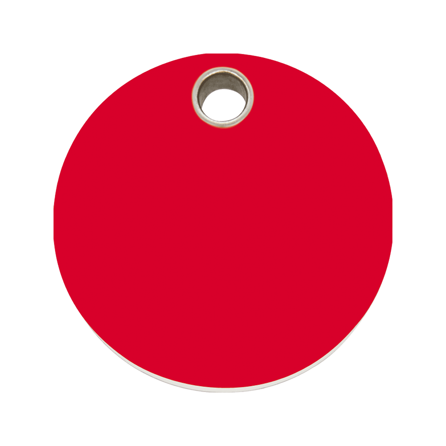 Vue avant - Médaille personnalisée pour chien Red Dingo - Plastique plat rouge - Talla L