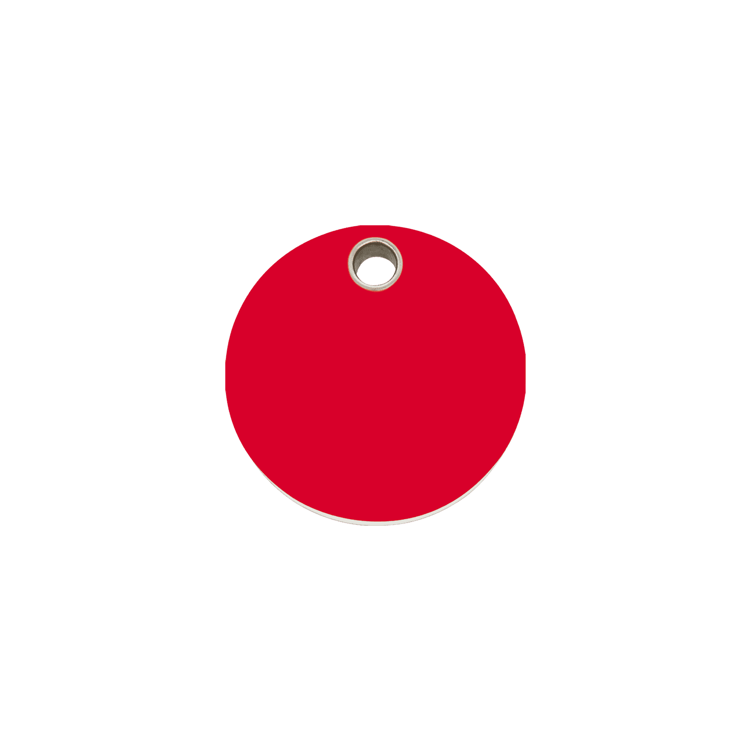 Vue avant - Médaille personnalisable pour chien/chat Red Dingo - Plastique plat rouge - Talla S - Gravure incluse