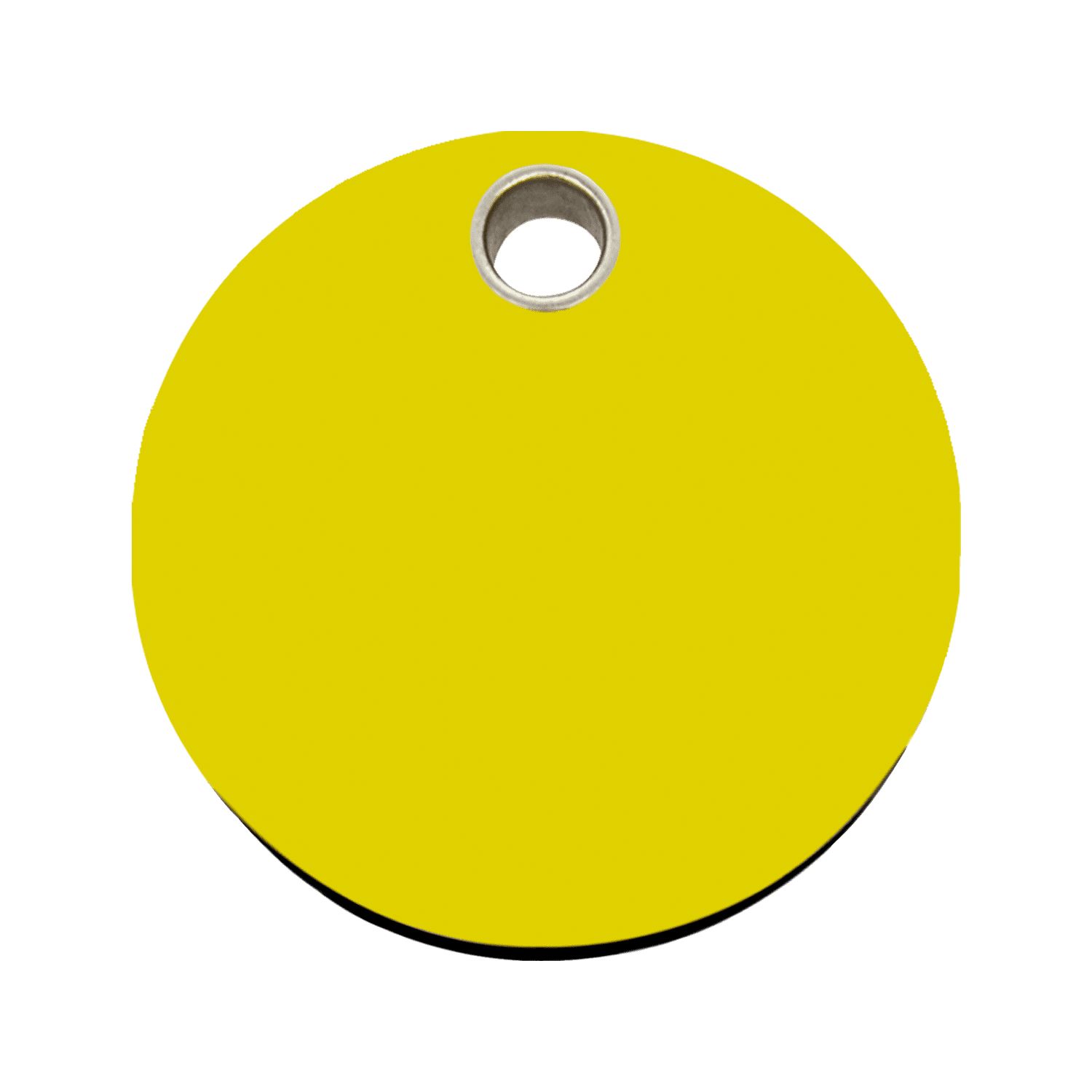 Vue avant - Médaille personnalisable pour chien - Red Dingo - Plastique plat jaune - Talla L