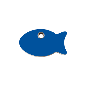 Placa para gato pequeña diseño Pez azul oscuro plástico plano