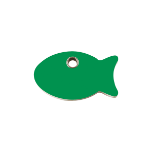 Placa para gato pequeña diseño Pez verde plástico plano