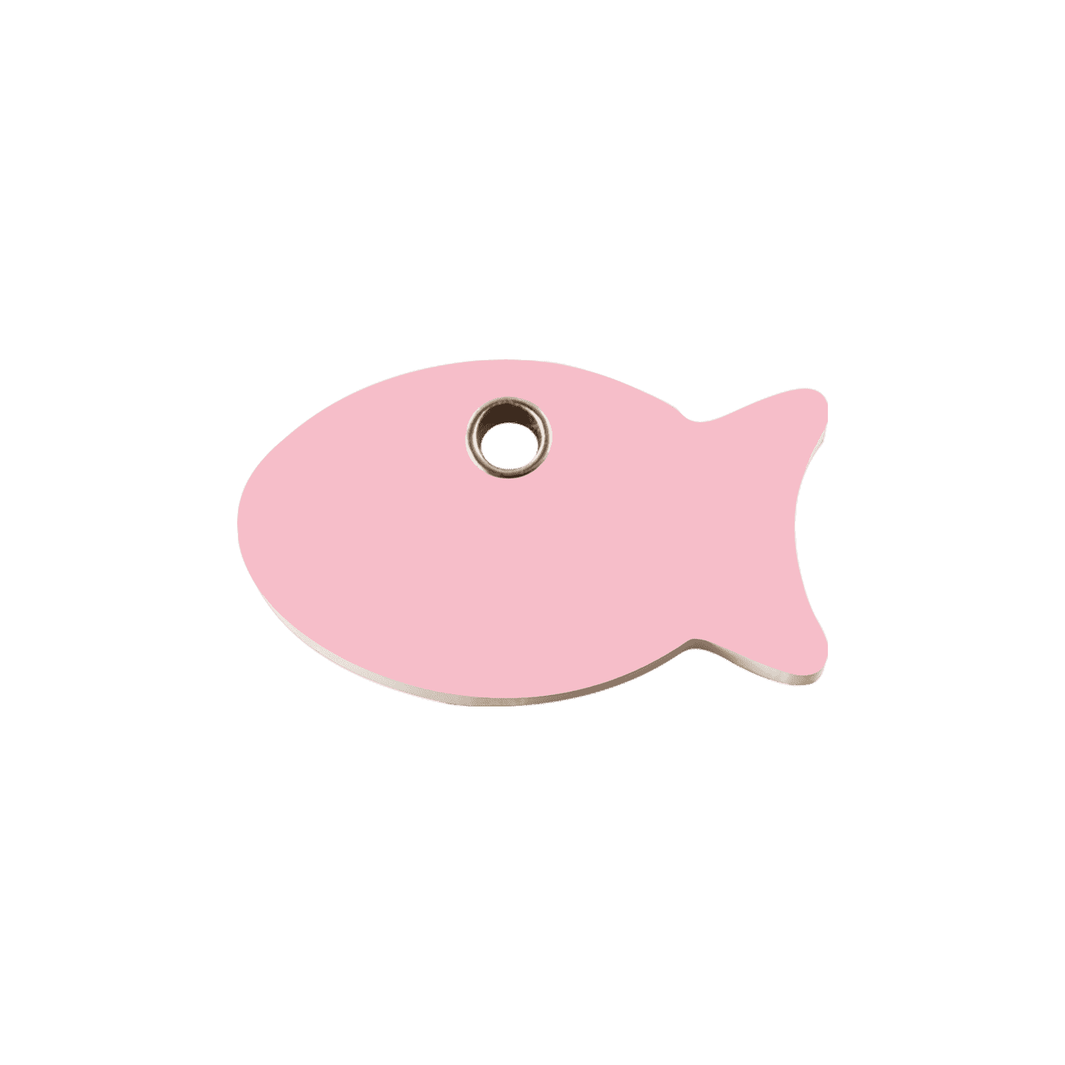 Vue avant - Médaille personnalisée pour chat Red Dingo Plastique Plat Poisson Rose Talla S