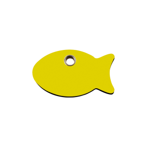 Placa para gato pequeña diseño Pez amarillo plástico plano