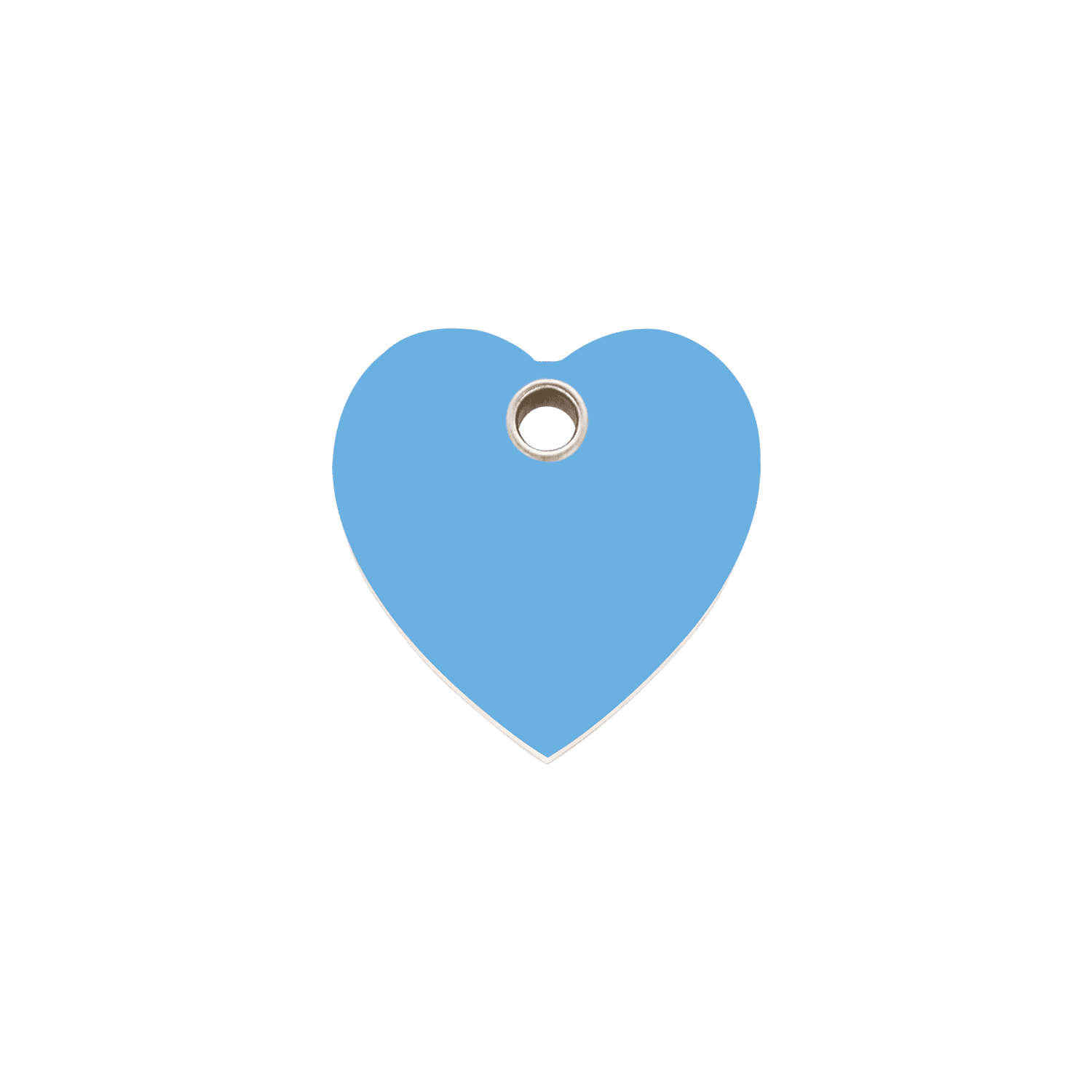 Vue avant - Médaille personnalisable Red Dingo cœur bleu clair - Talla S pour chien/chat