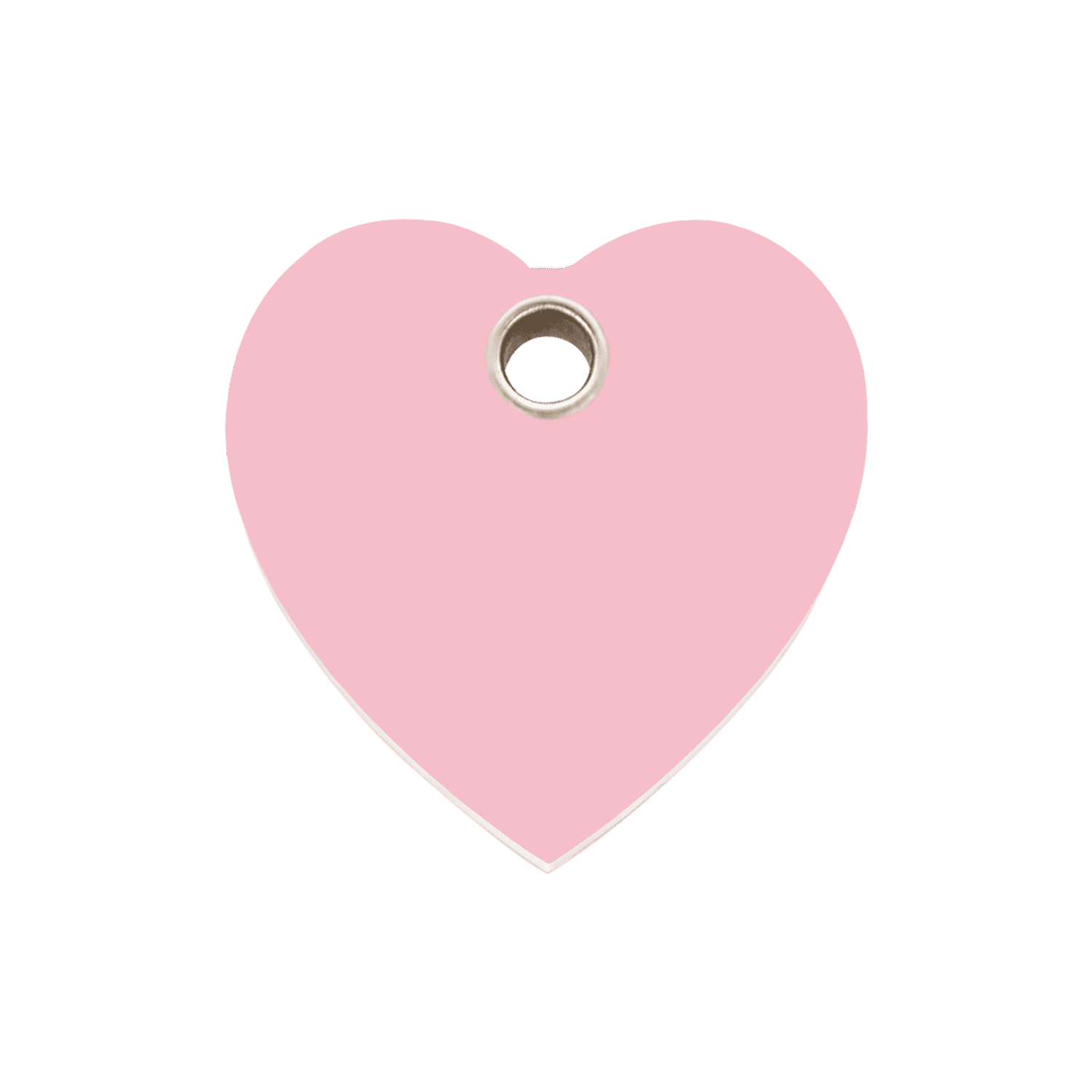 Vue avant - Médaille personnalisable pour chien/chat Red Dingo cœur rose taille M - Gravure incluse
