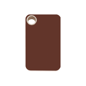 Placa para perro rectangular marrón tamaño M en plástico plano