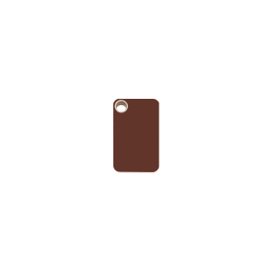 Placa para gato o perro pequeño rectangular de plástico plano marrón S