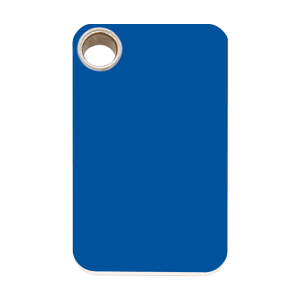 Placa para perro grande rectangular de plástico plano azul oscuro