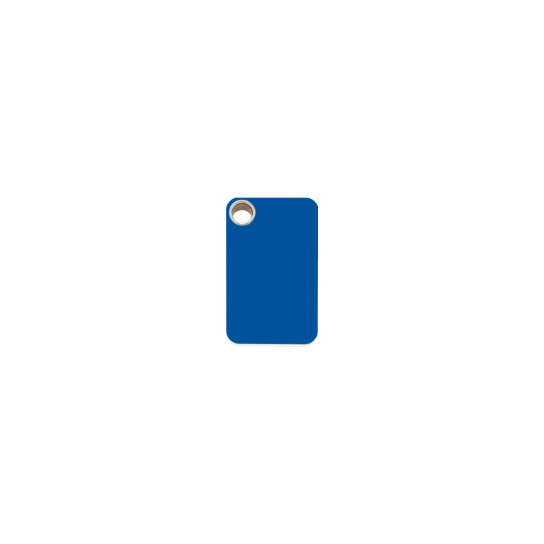 Vue avant - Médaille personnalisée pour chien/chat Red Dingo bleu foncé S - Gravure incluse