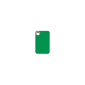 Placa verde rectangular de plástico plano para gato o perro pequeño, talla S