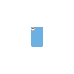 Placa para gato rectangular de plástico plano azul claro S