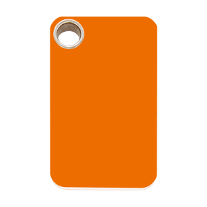 Placa para perro grande rectangular de plástico plano naranja