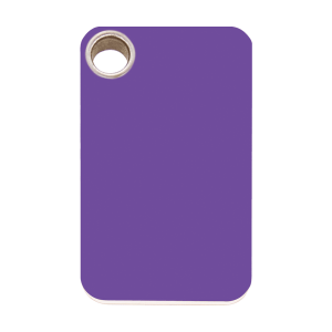 Placa para perro grande rectangular de plástico plano violeta