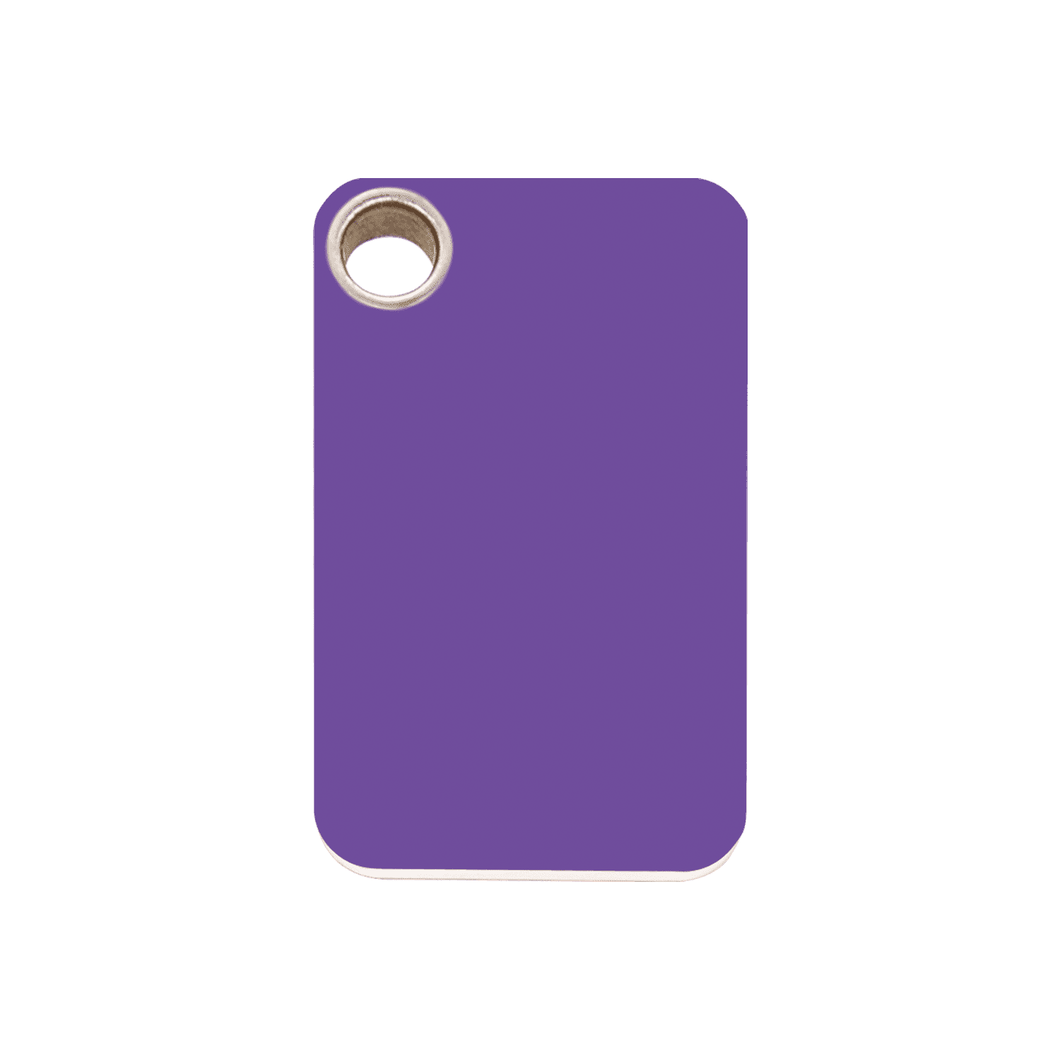 Vue avant - Médaille personnalisée pour chien Red Dingo violet plastique plat - Talla M - 04-RT-PU-ME