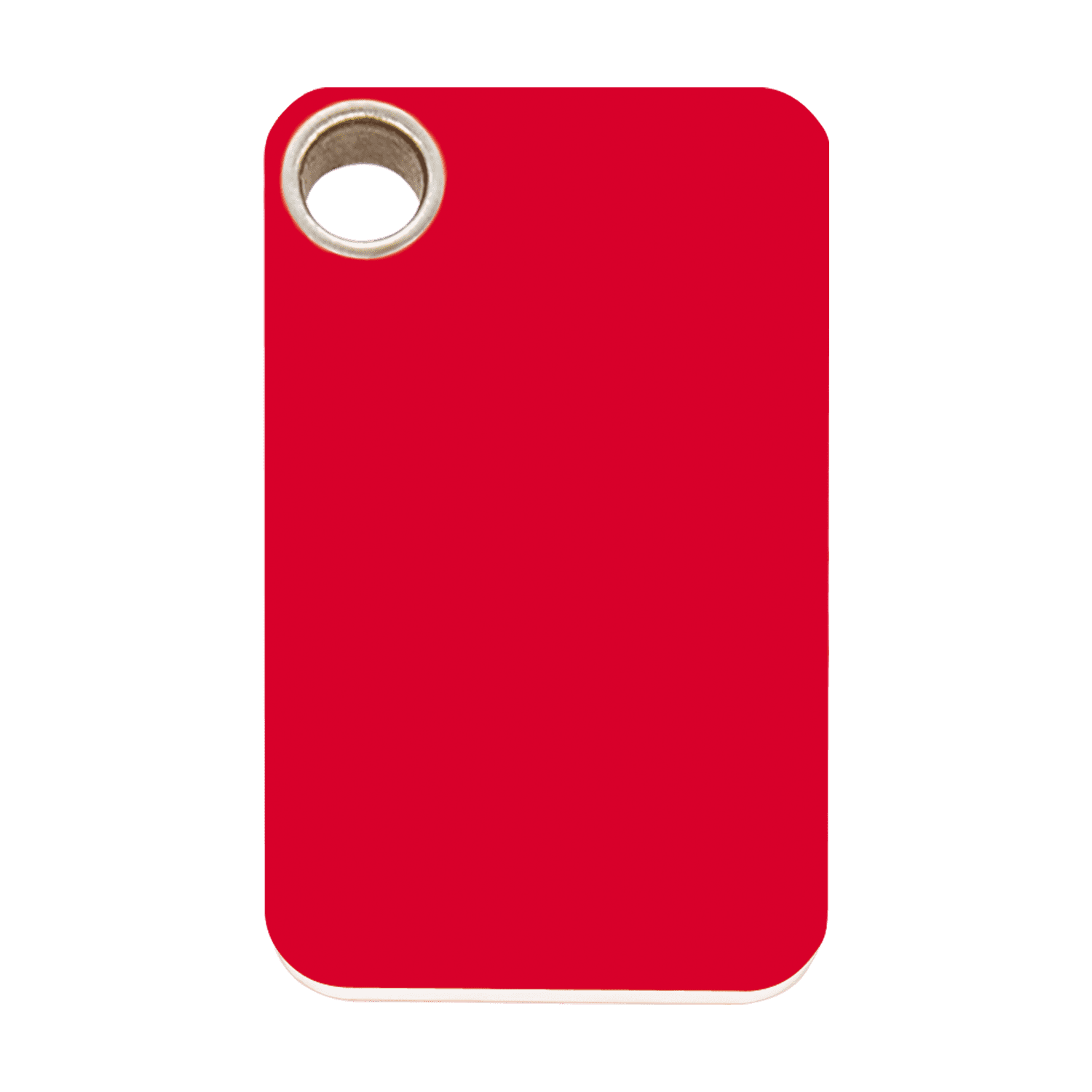 Vue avant - Médaille personnalisable Red Dingo Plastique plat Rouge Talla L pour chien - Réf. 04-RT-RE-LG