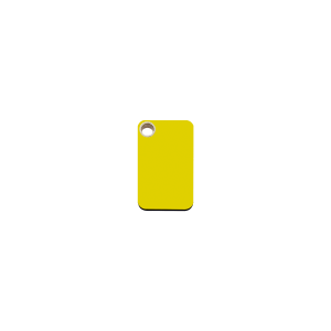 Placa para gato rectangular de plástico plano amarillo S