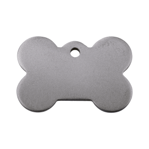 Placa para perro hueso en titanio plano tamaño M