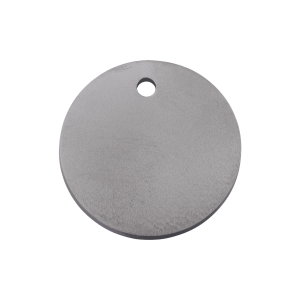 Placa para perro círculo en titanio plano tamaño M