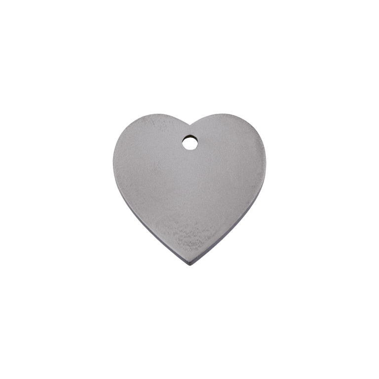 Vue avant - Médaille personnalisable pour chat Red Dingo Titane plat cœur - Talla S - Référence : 0T-HT-ZZ-SM