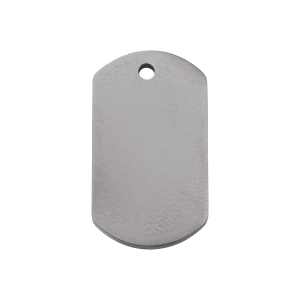 Placa para perro rectangular de titanio plano M