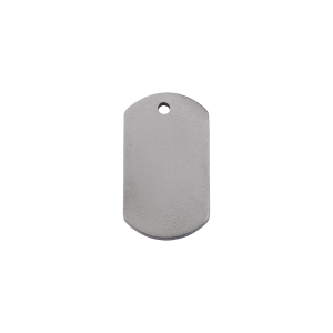Placa identificativa rectangular de titanio plano para gato o perro pequeño S