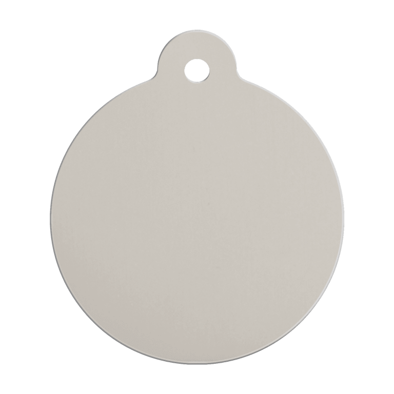 Vue arrière - Médaille personnalisable pour chien Red Dingo Émail et acier inoxydable - Motif Musique - Orange - Talla L