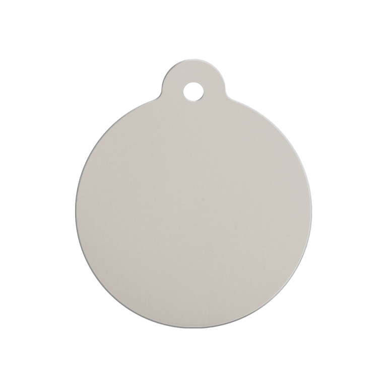 Vue arrière - Médaille personnalisée pour chien Red Dingo Émail et acier inoxydable - Motif Paix - Orange - Talla M