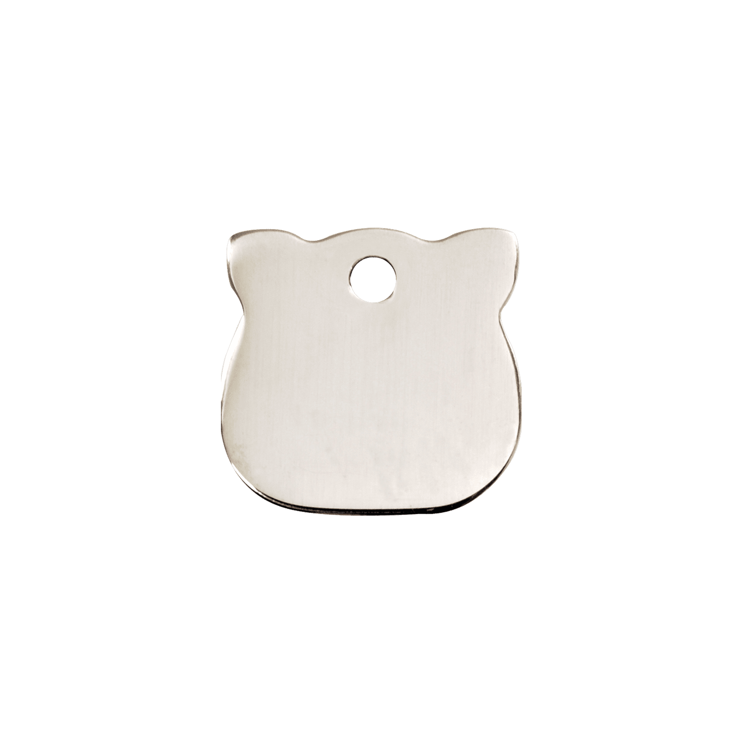 Vue arrière - Médaille personnalisée pour chat Red Dingo - Plat en acier inoxydable - Tête de chat - Talla S