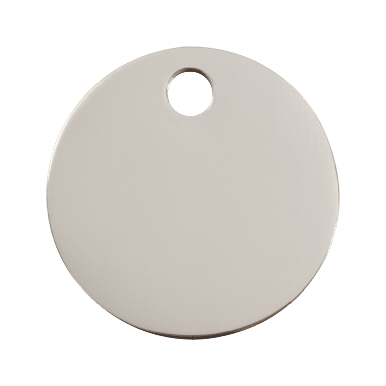 Vue arrière - Médaille personnalisable pour chien Red Dingo - Plat acier inoxydable - Talla M